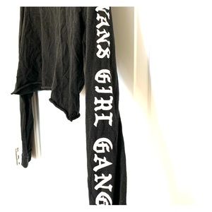 Vans black crop top